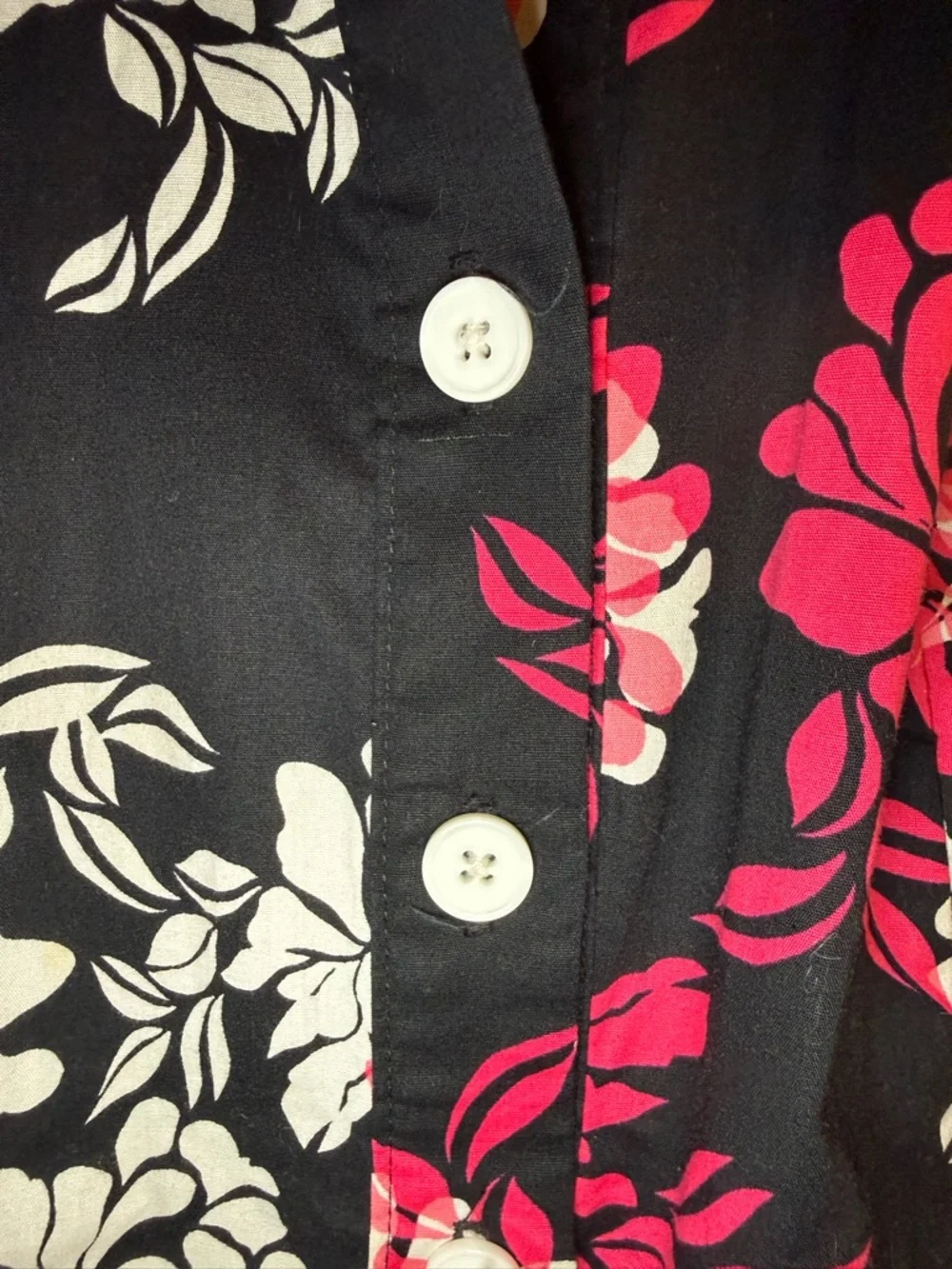 R&K Black Midi Dress with Pink & White Floral Print - Picture 5 of 5